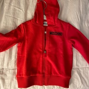Moschino Kids teddy bear zip up hoodie